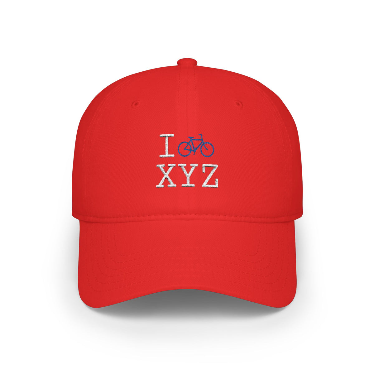 I Bike baseball cap, blue bike