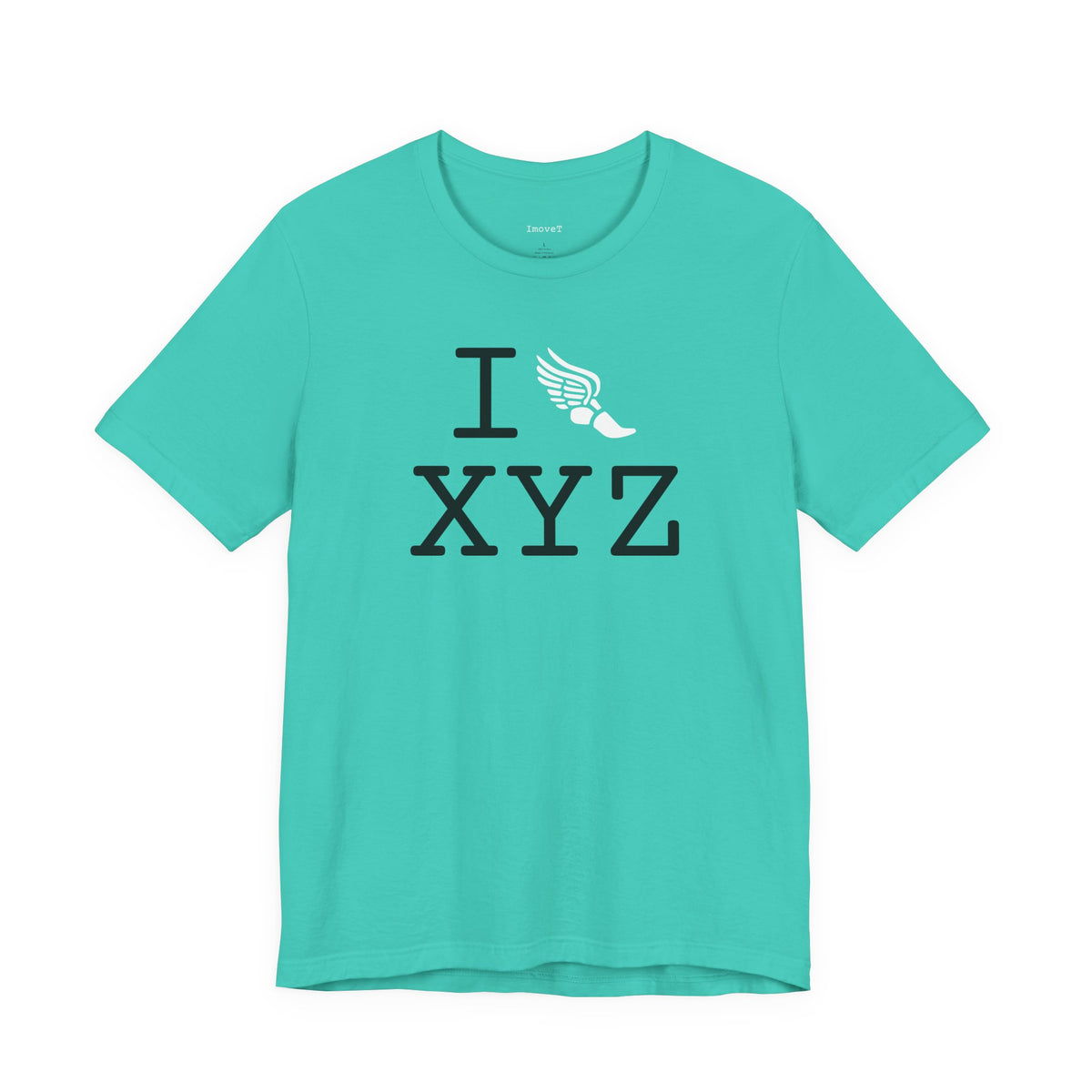 I Run unisex T, white logo