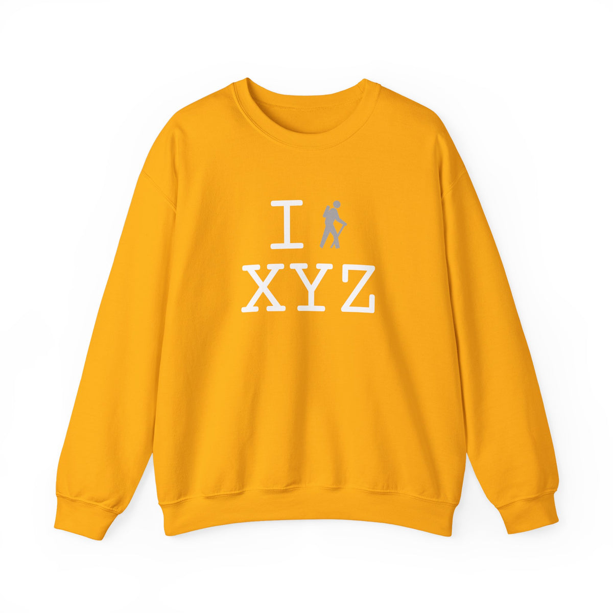 I Hike sweatshirt, grey hiker