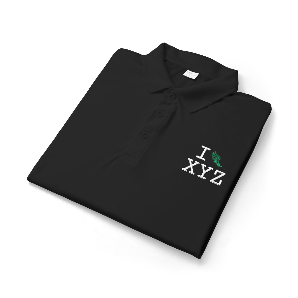I Run polo, green logo