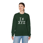I Hike sweatshirt, white hiker