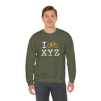 I Bike sweatshirt, yellow bike