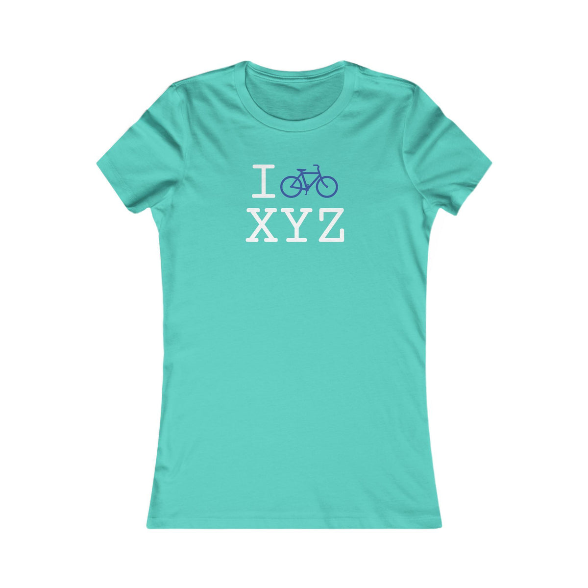 I Bike women's T, blue bike