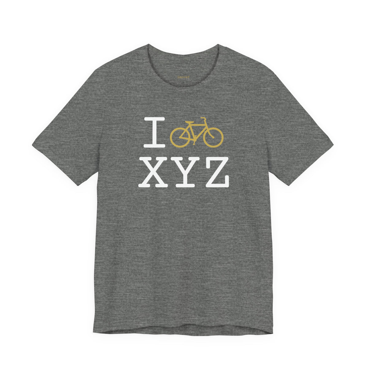 I Bike unisex T, gold bike