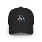 I Run baseball cap, light blue logo
