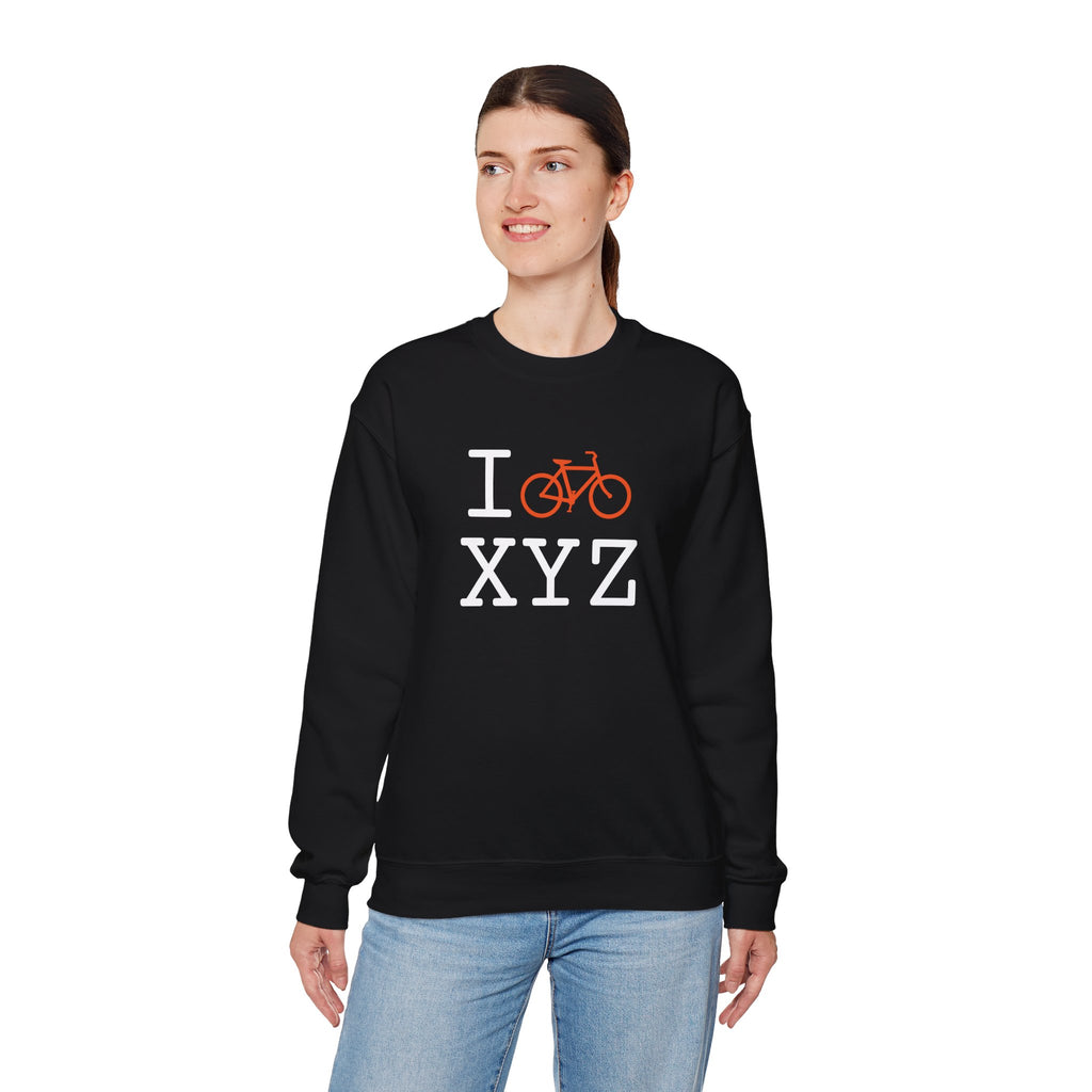 I Bike sweatshirt, orange bike