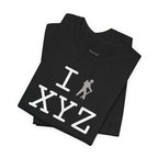 I Hike unisex T, grey hiker