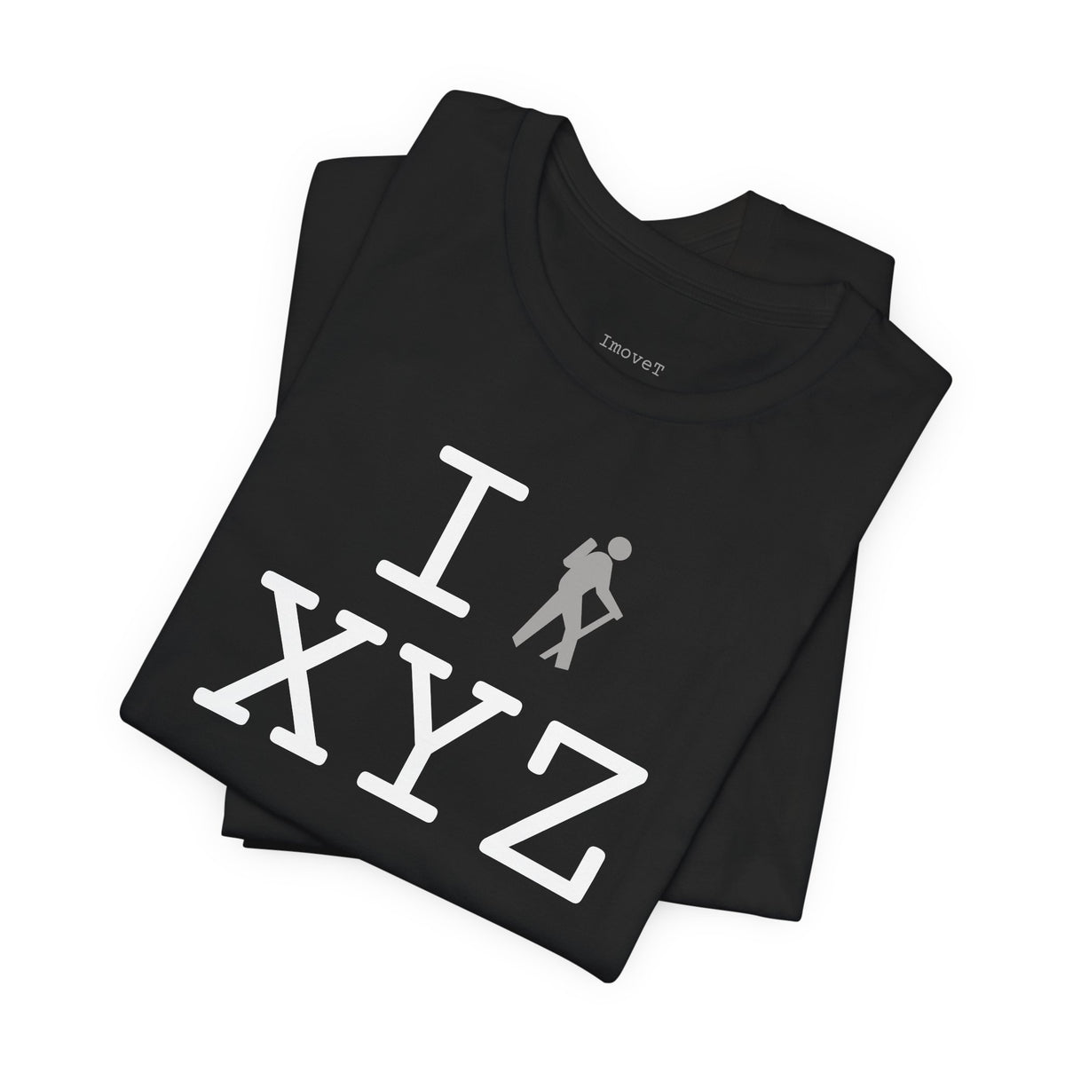 I Hike unisex T, grey hiker
