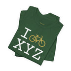 I Bike unisex T, gold bike