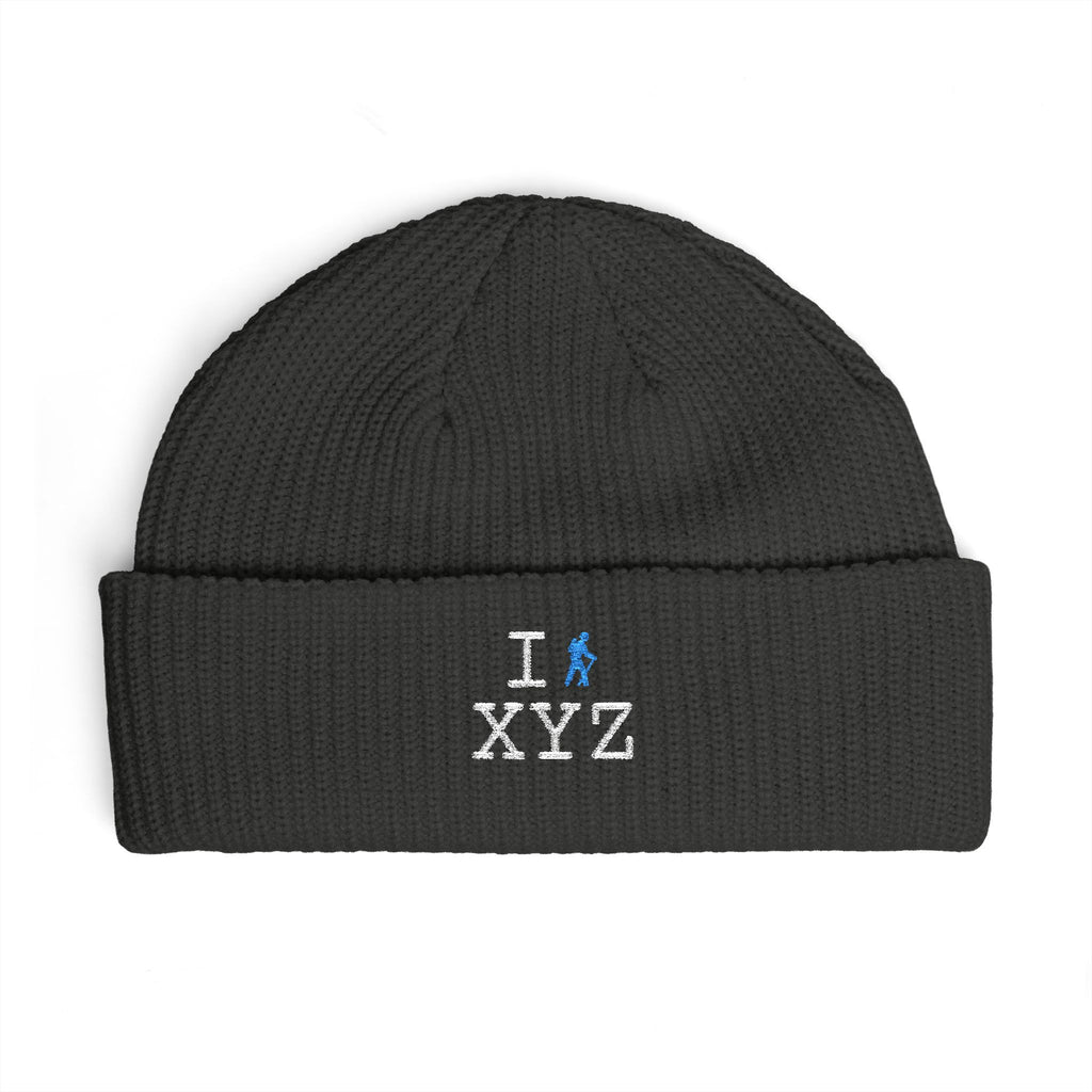 I Hike beanie, light blue hiker