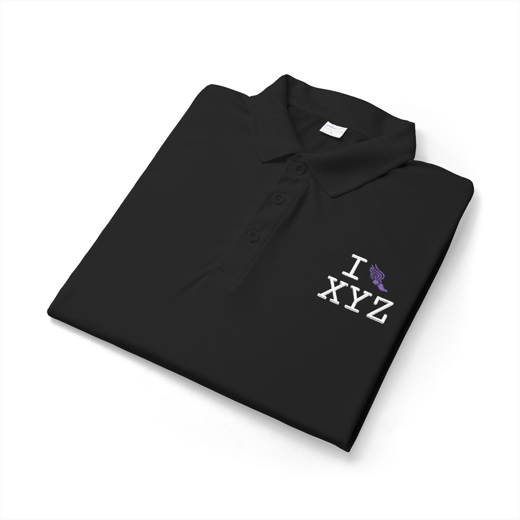 I Run polo, purple logo