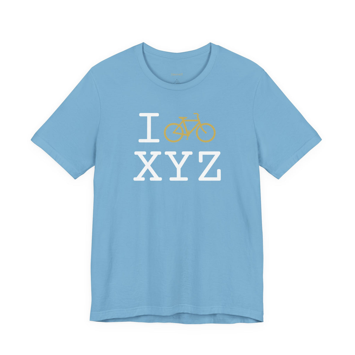 I Bike unisex T, gold bike