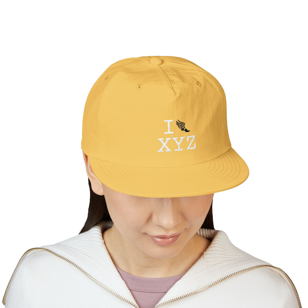 I Run athletic hat, black logo