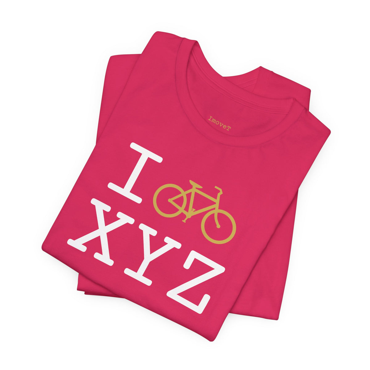 I Bike unisex T, gold bike