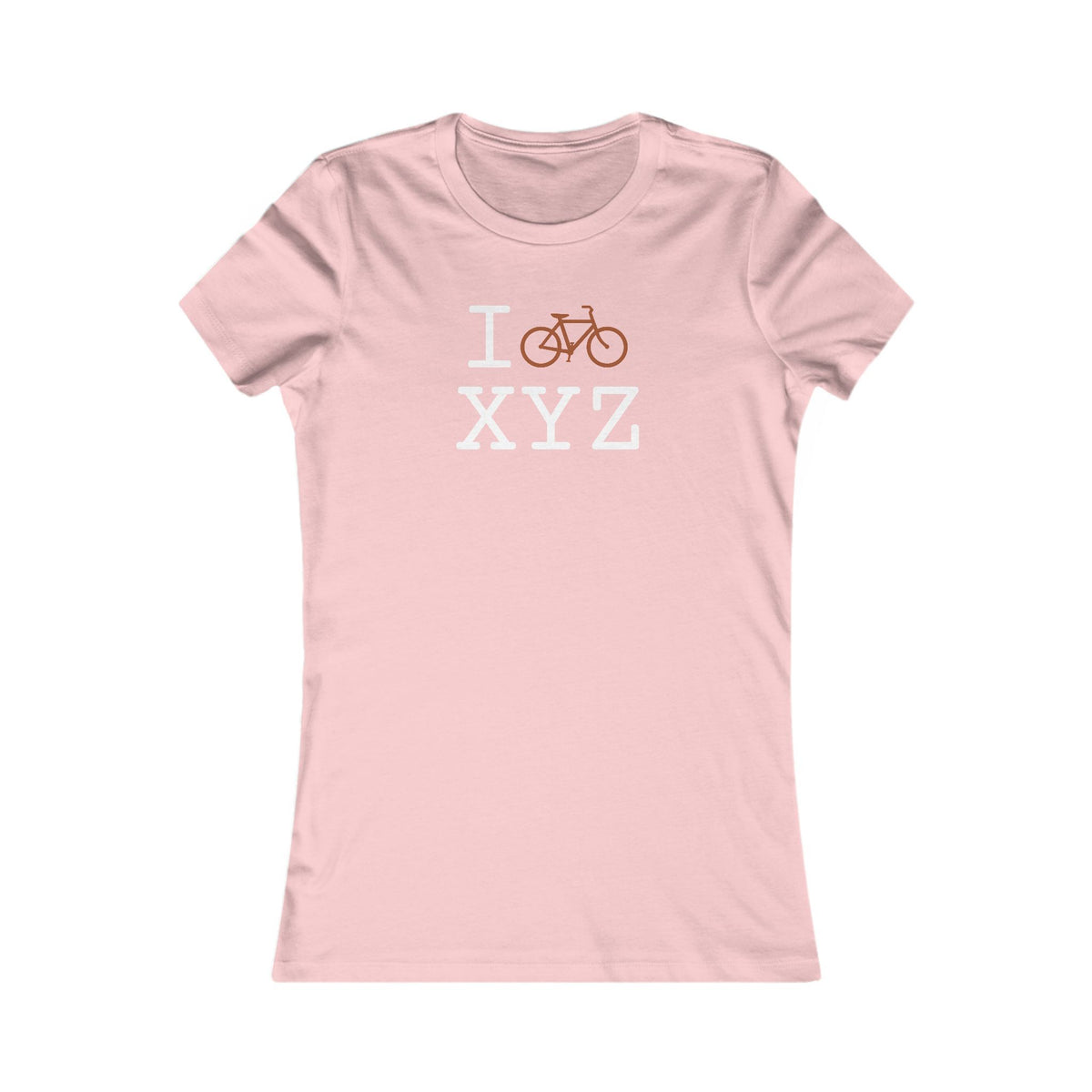 I Bike women's T, dark orange bike