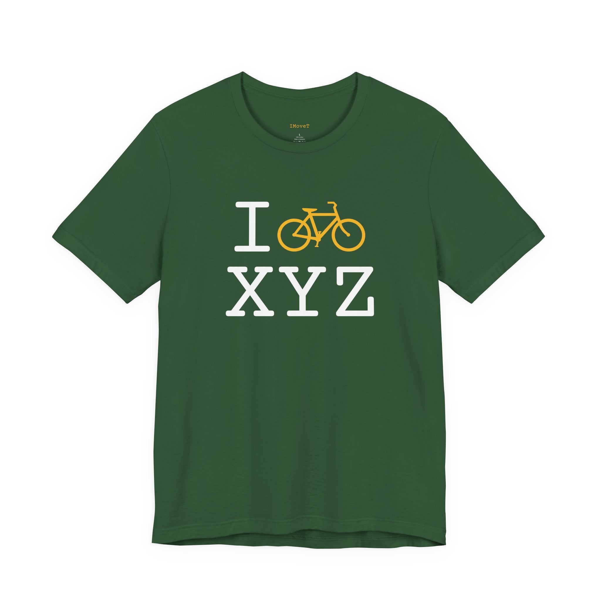 I Bike ___ unisex T, yellow bike