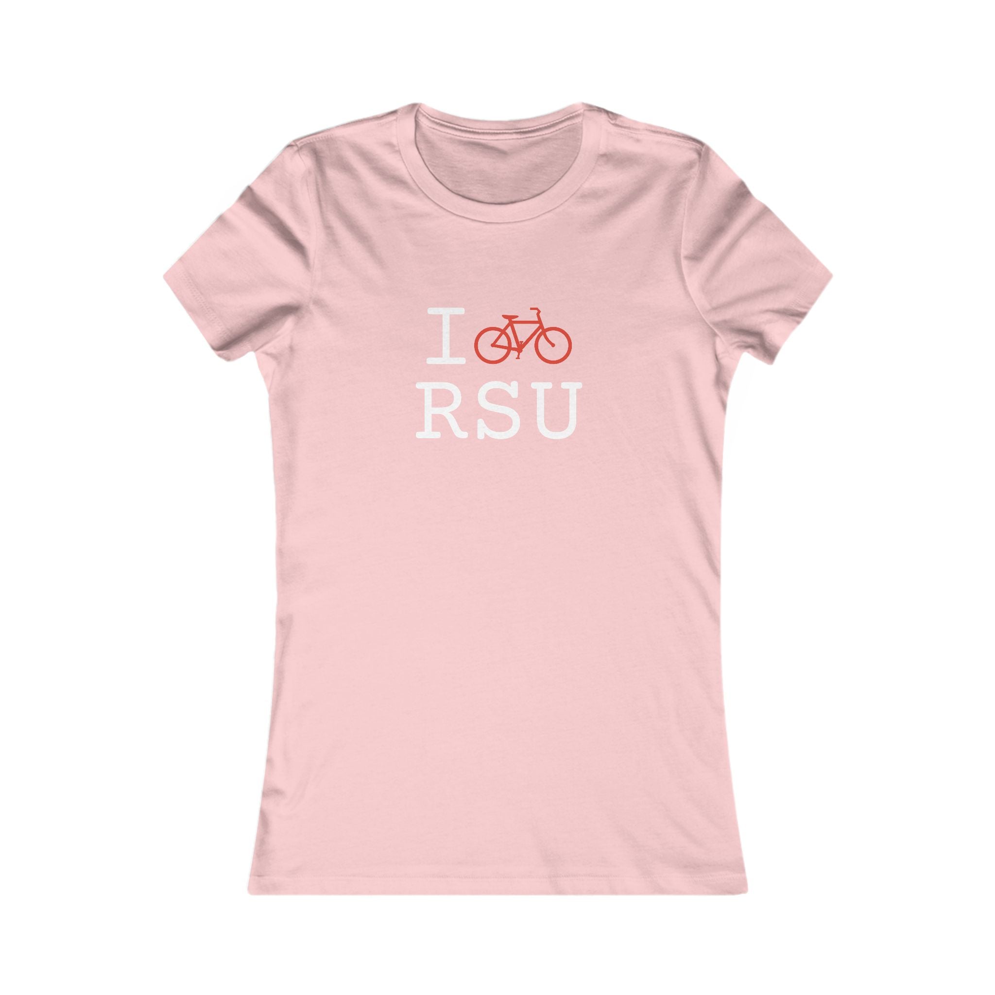 "I Bike ___" women's T, red bike