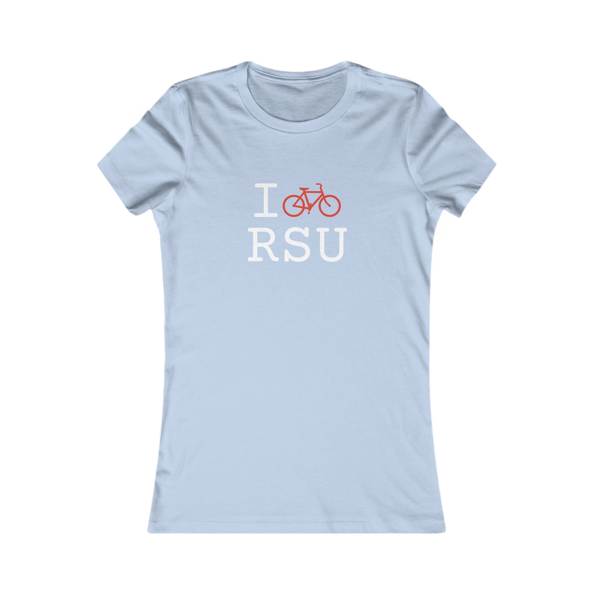 "I Bike ___" women's T, red bike