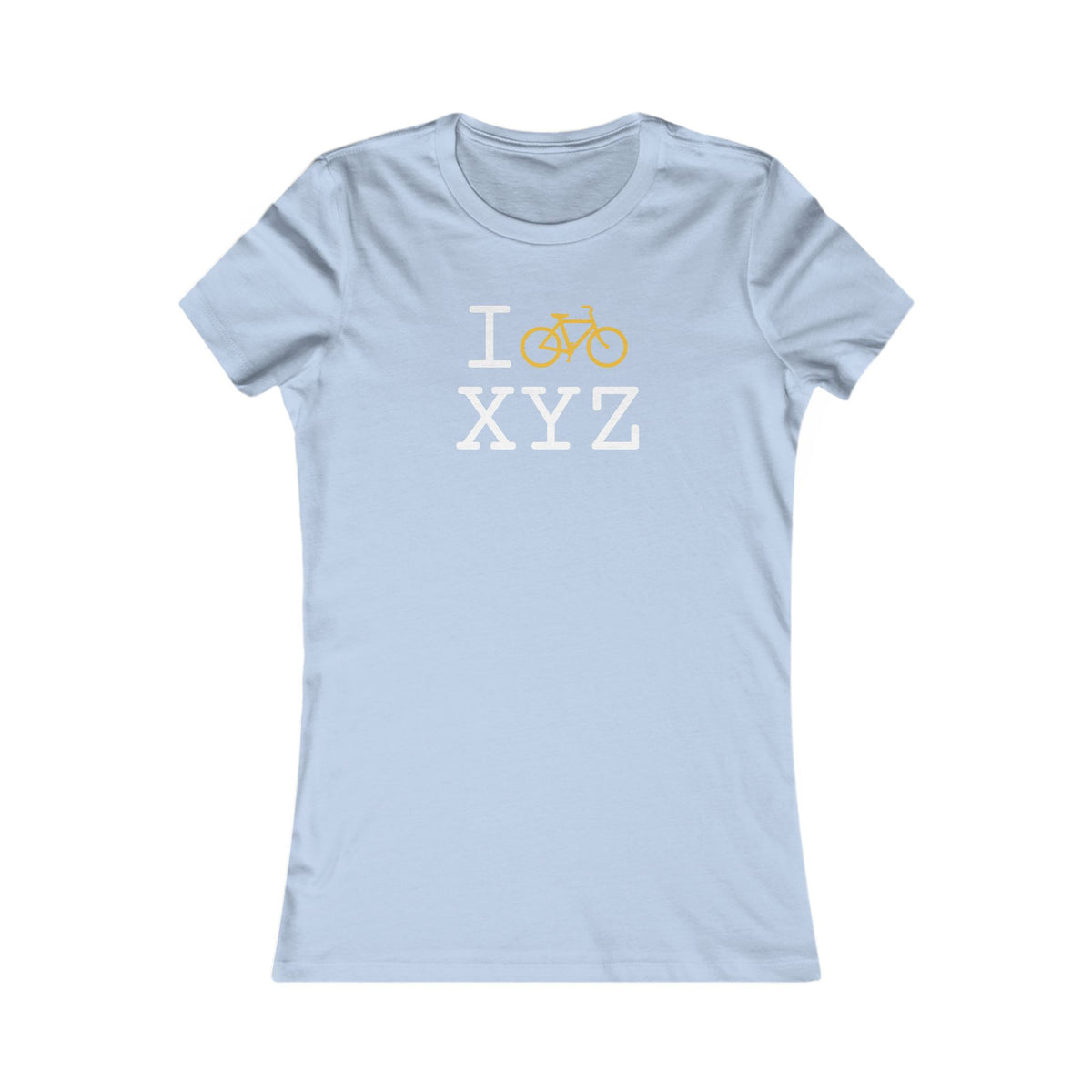 I Bike women's T, yellow bike