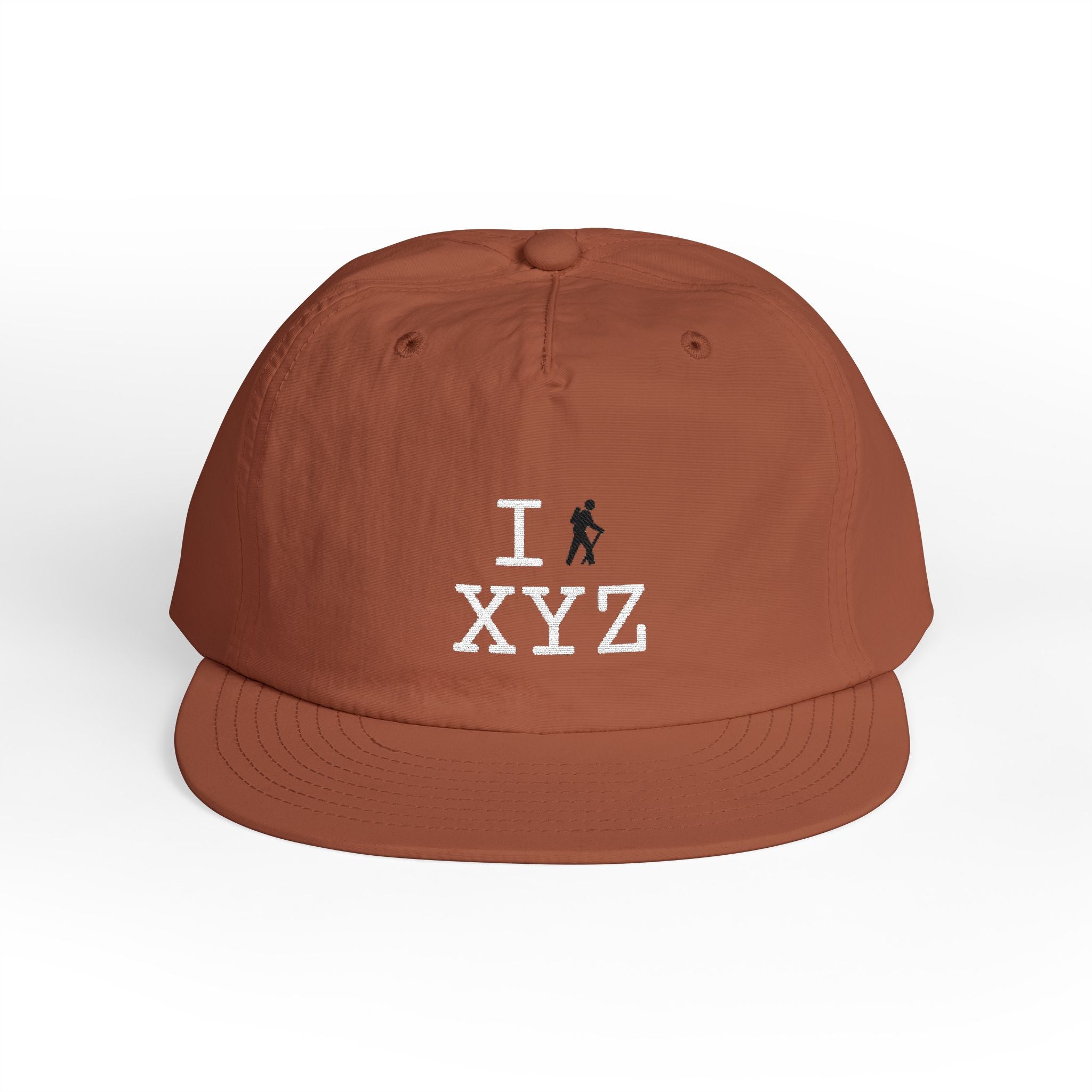 I Hike athletic hat, black hiker