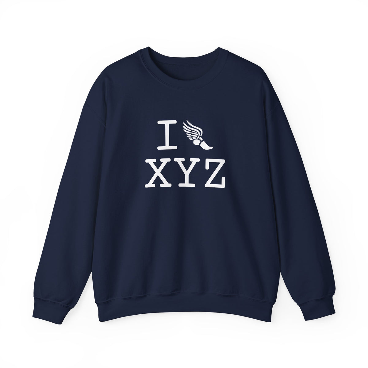 I Run sweatshirt, white logo