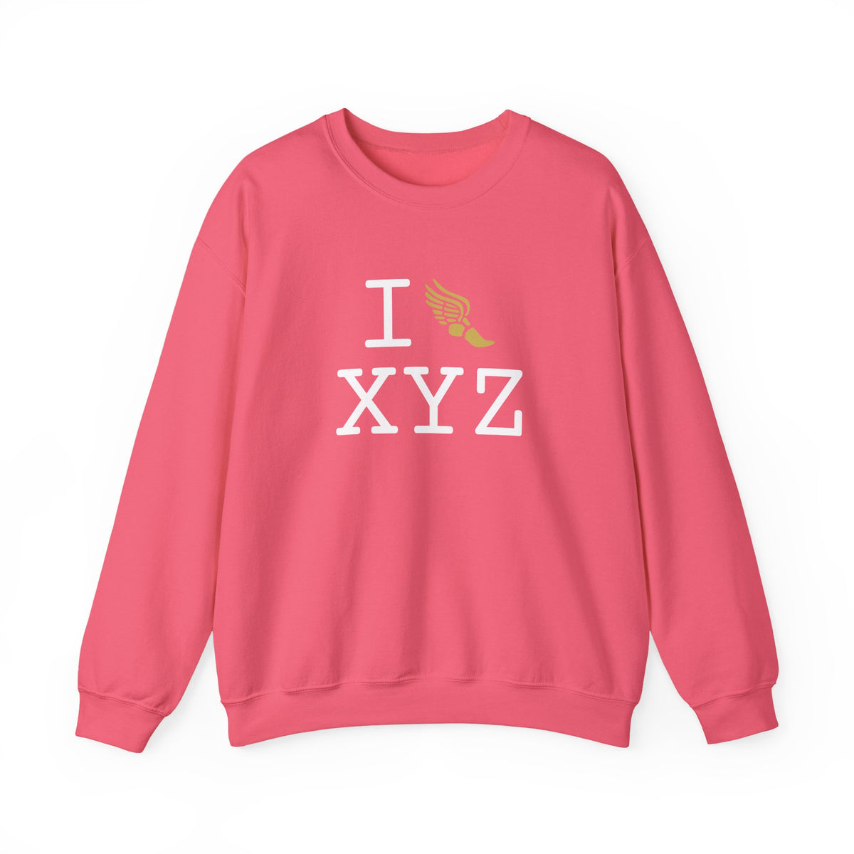 I Run sweatshirt, gold logo
