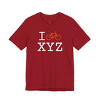 I Bike unisex T, orange bike