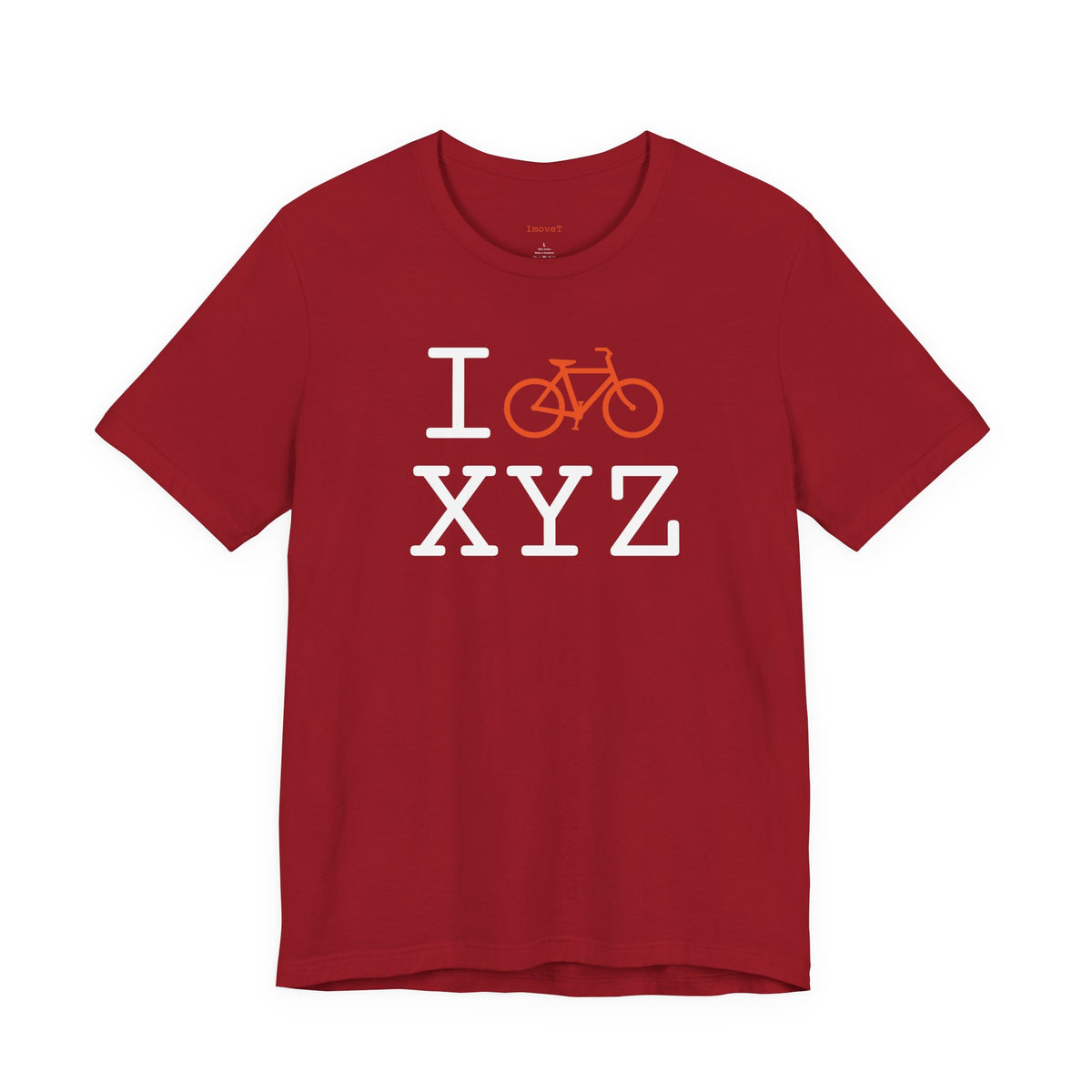I Bike unisex T, orange bike