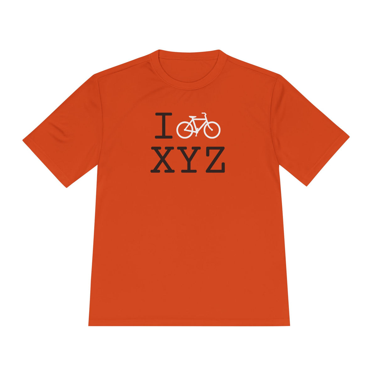 I Bike athletic T, white bike