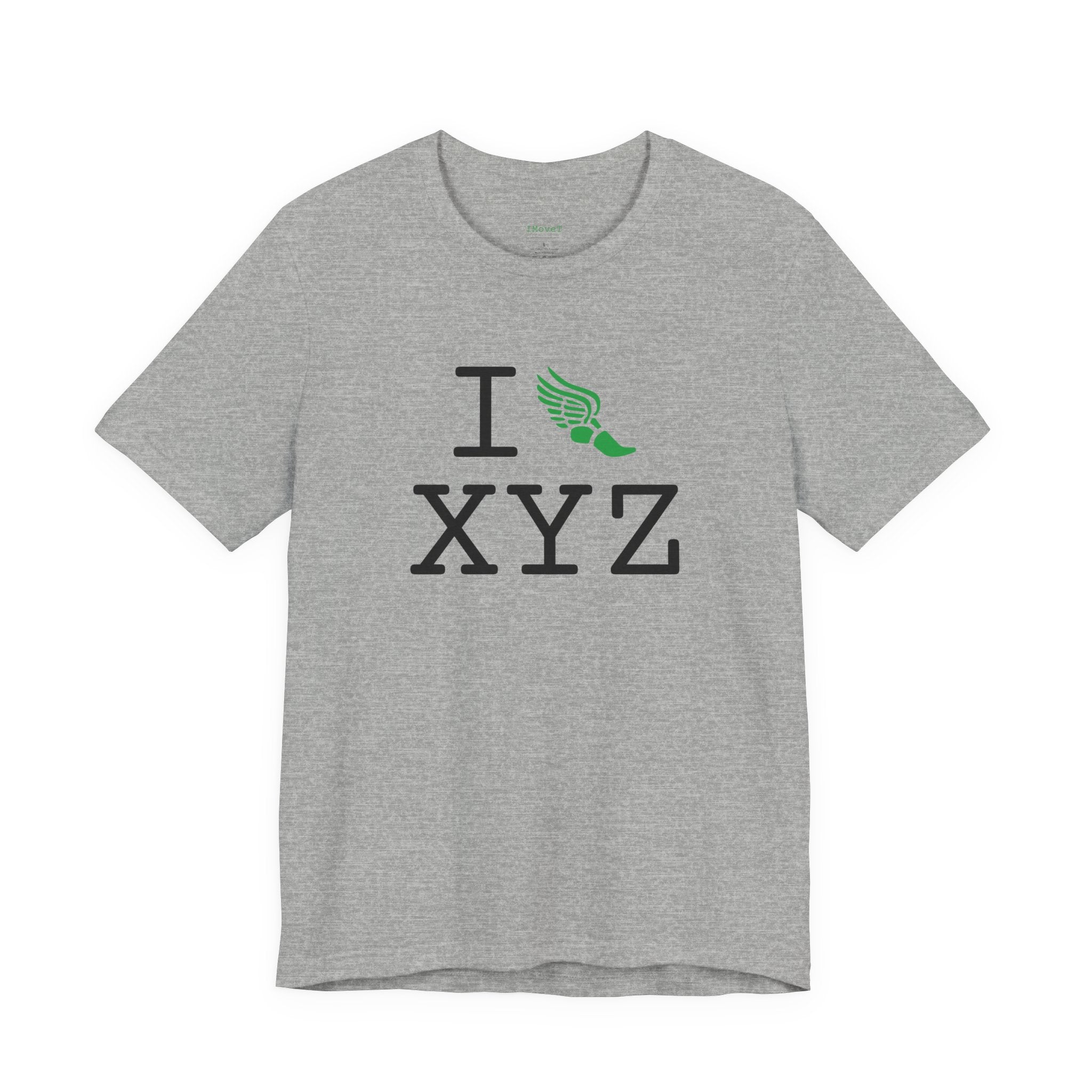 I Run ___ unisex T, green logo