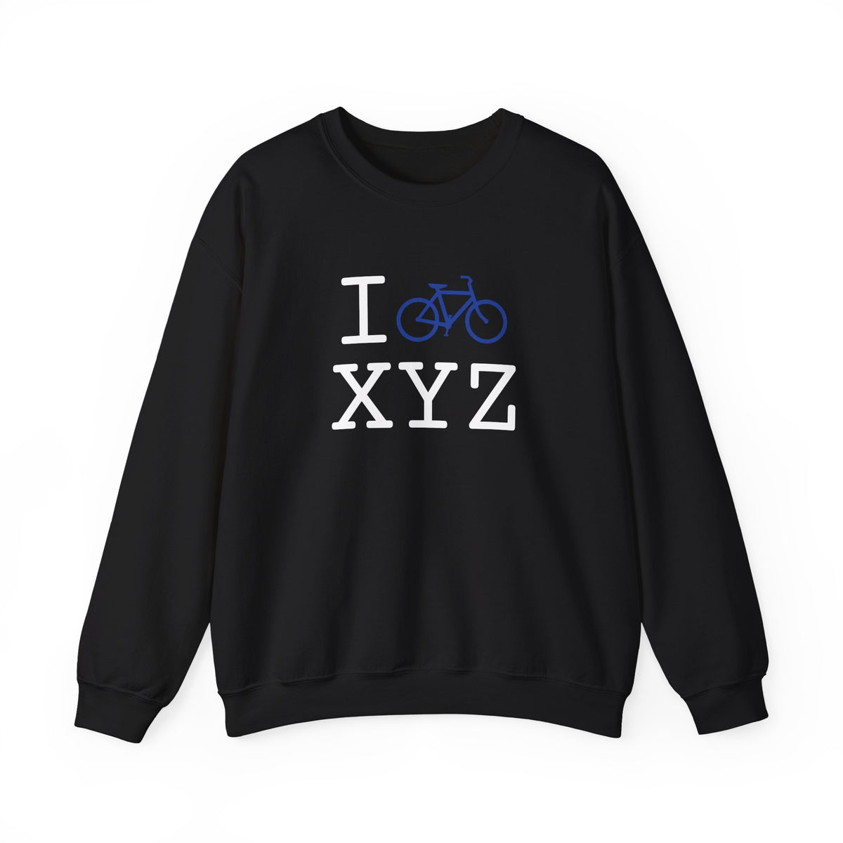 I Bike sweatshirt, blue bike