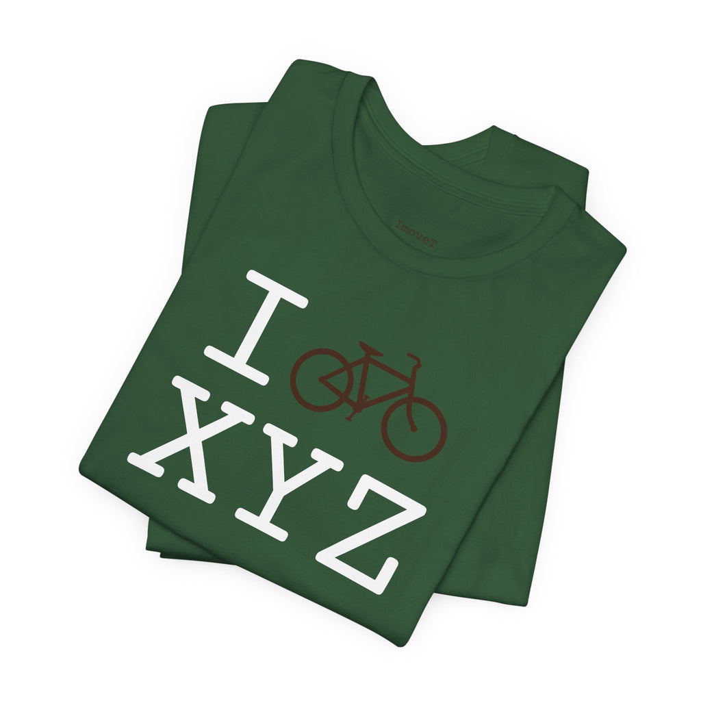 I Bike unisex T, brown bike