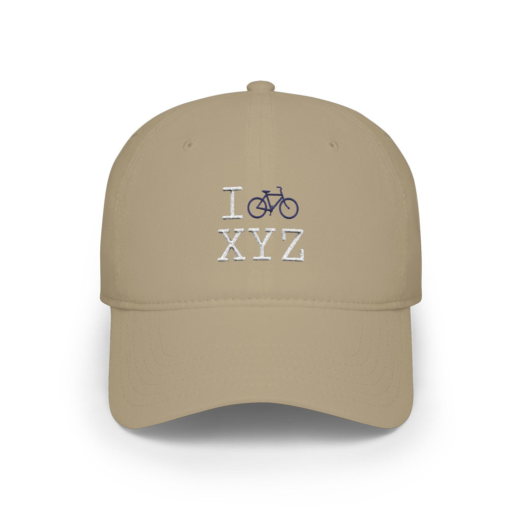 I Bike baseball cap, navy bike