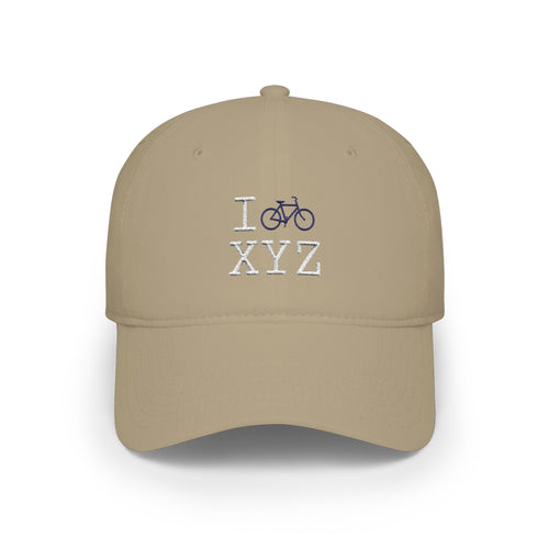 I Bike baseball cap, navy bike