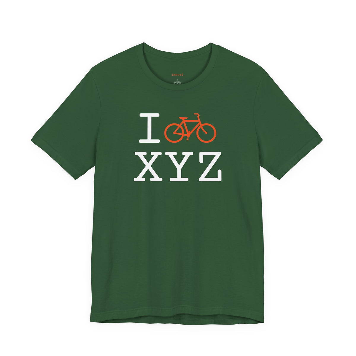 I Bike unisex T, orange bike