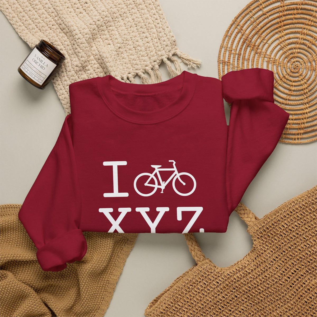 I Bike sweatshirt, white bike