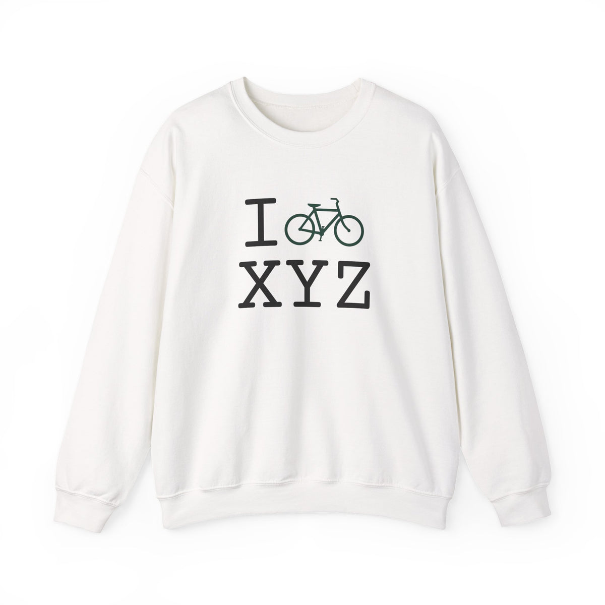 I Bike sweatshirt, dark green bike