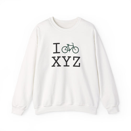 I Bike sweatshirt, dark green bike