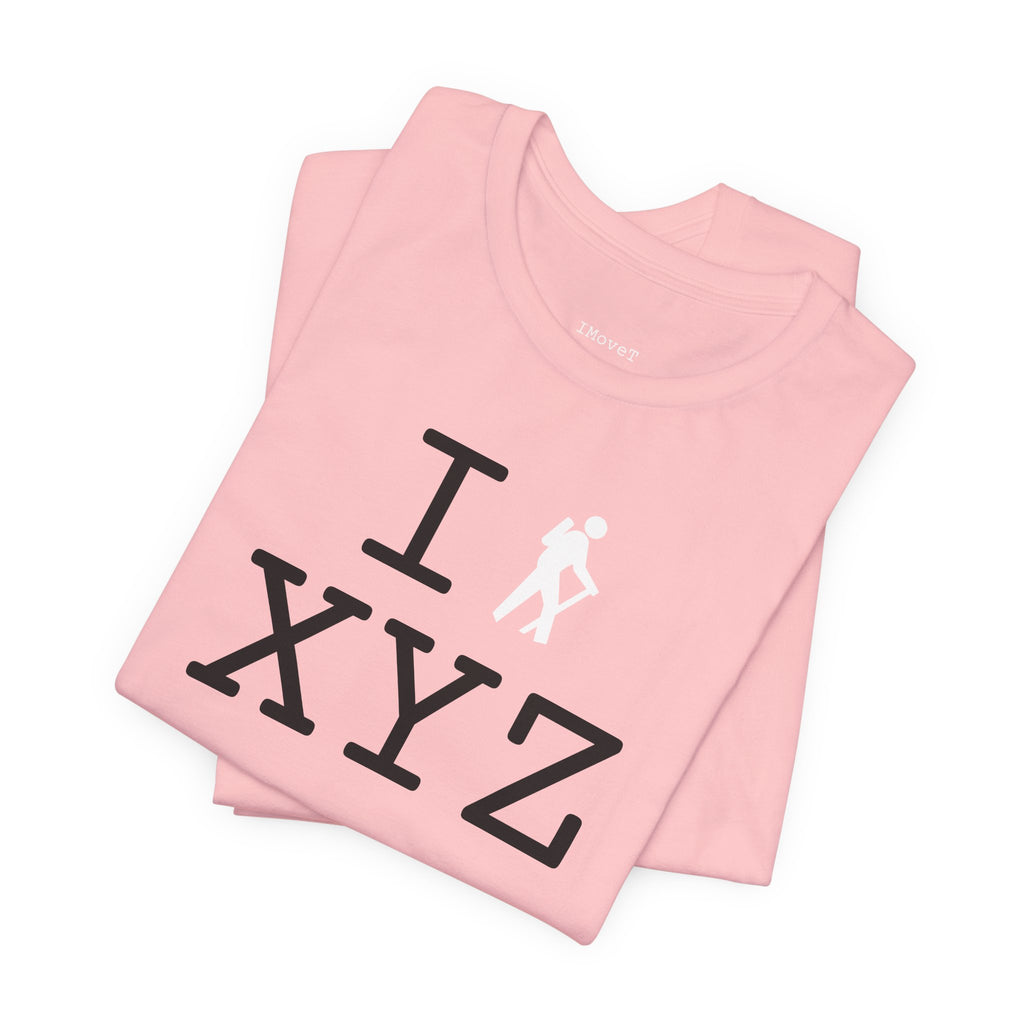 I Hike unisex T, white hiker