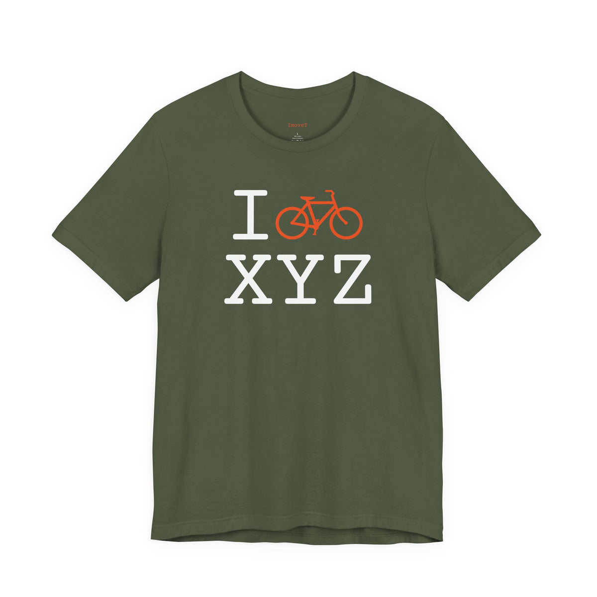 I Bike unisex T, orange bike
