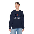 I Run sweatshirt, orange logo