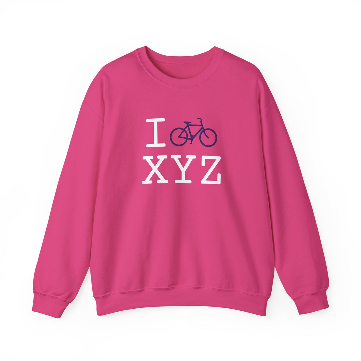 I Bike sweatshirt, purple bike