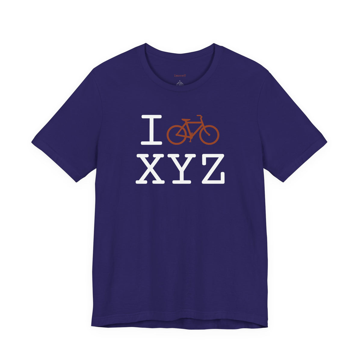 I Bike unisex T, dark orange bike