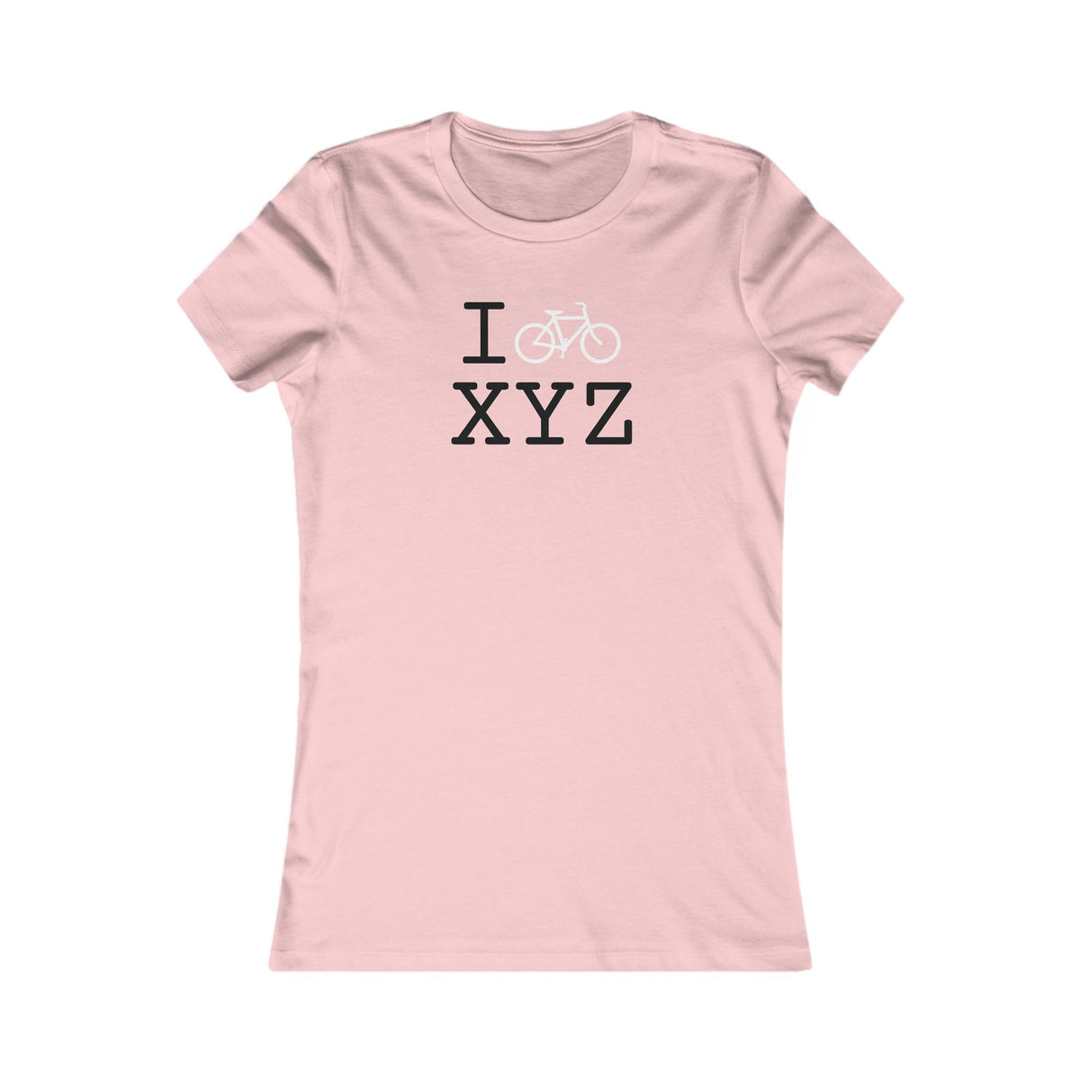 I Bike women's T, white bike