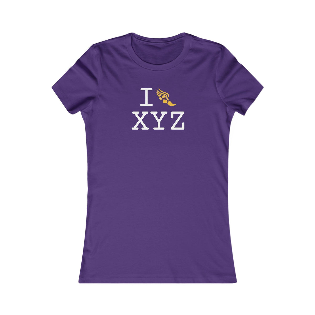 I Run women's T, yellow logo