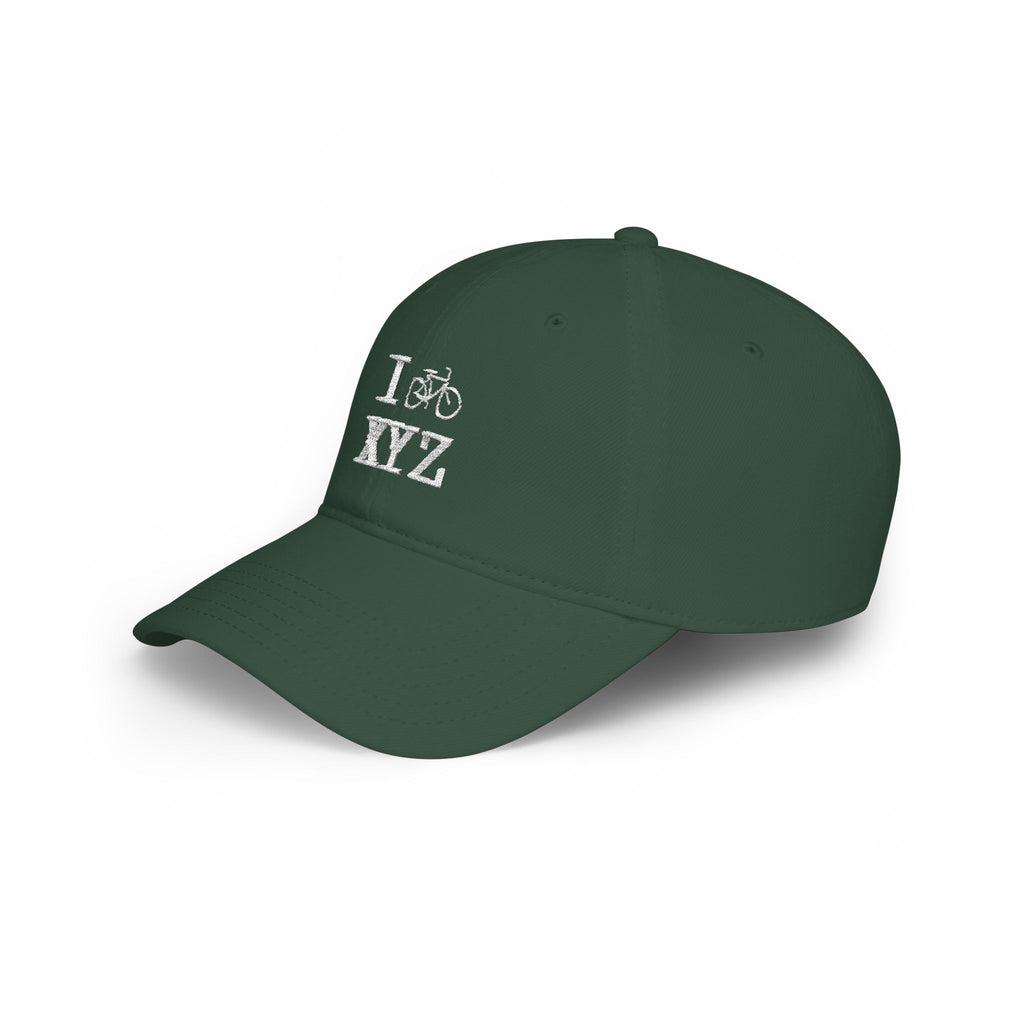 I Bike baseball cap, white bike