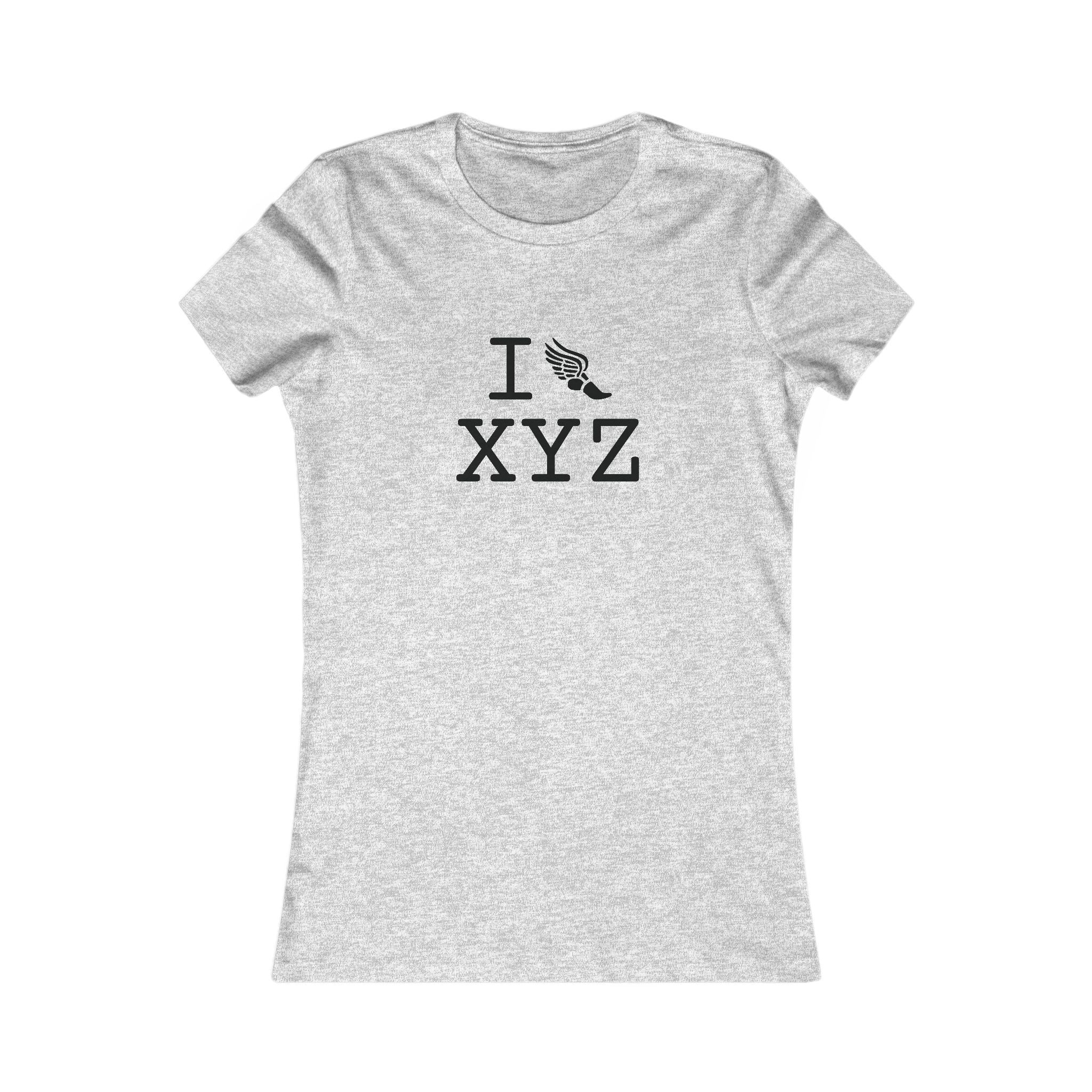 I Run ___ women's T, black logo