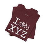 I Bike unisex T, white bike