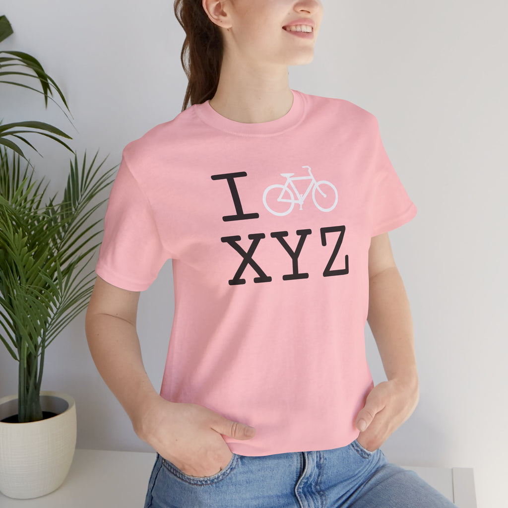 I Bike unisex T, white bike