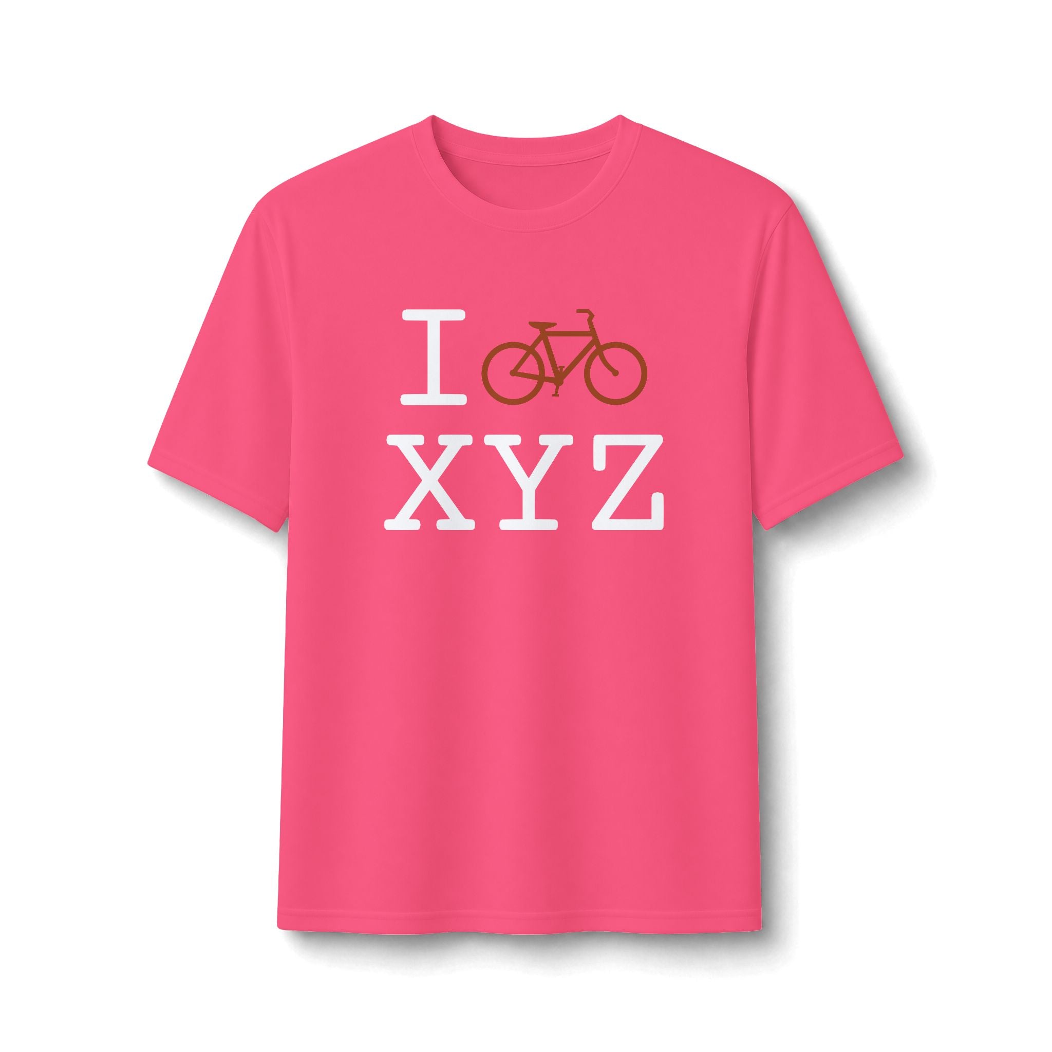 "I Bike ___" athletic T, autumn bike